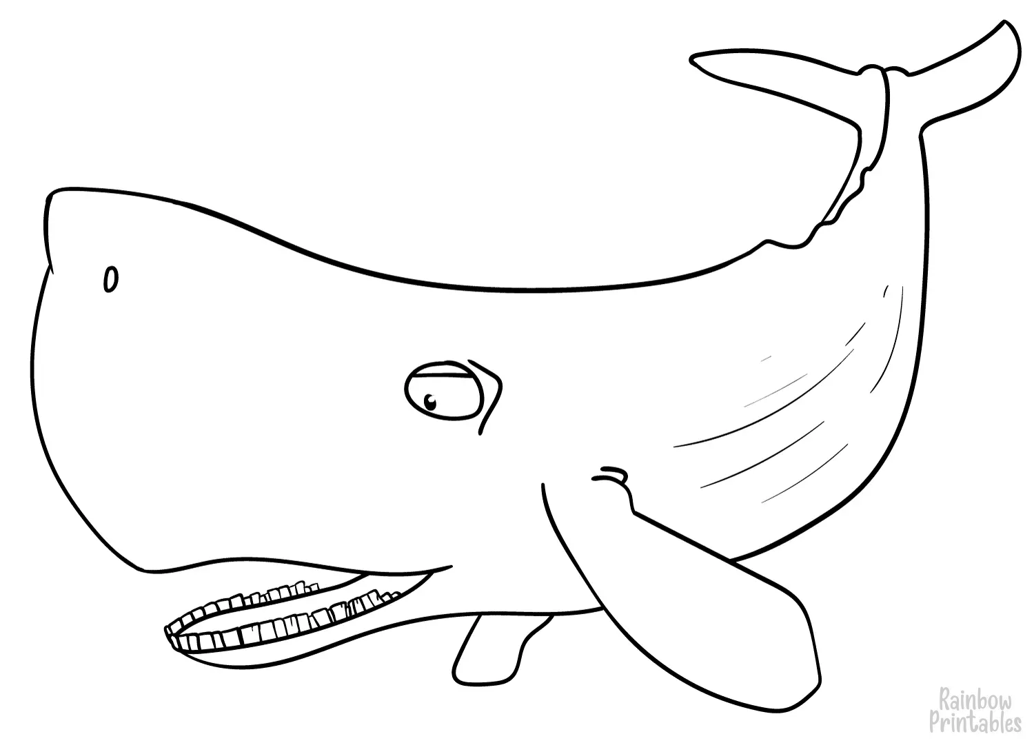 SIMPLE-EASY-line-drawings-WHALE-coloring-page-for-kids