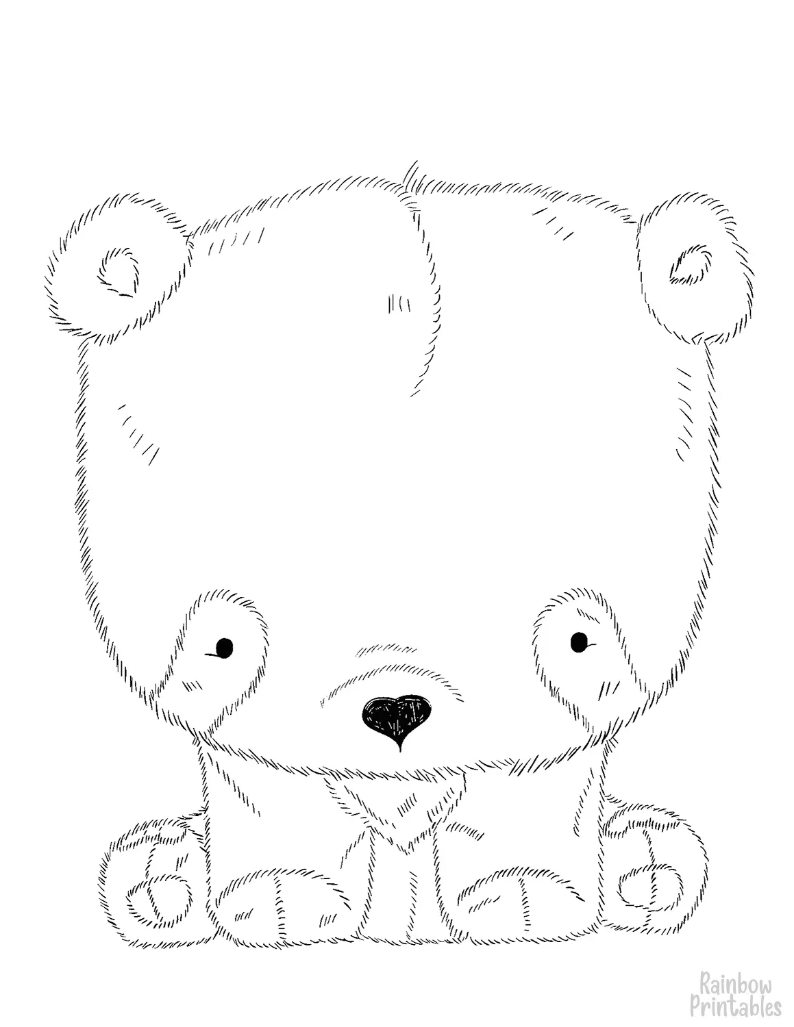 PANDA BEAR TOY Clipart Coloring Pages for Kids Adults Art Activities Line Art