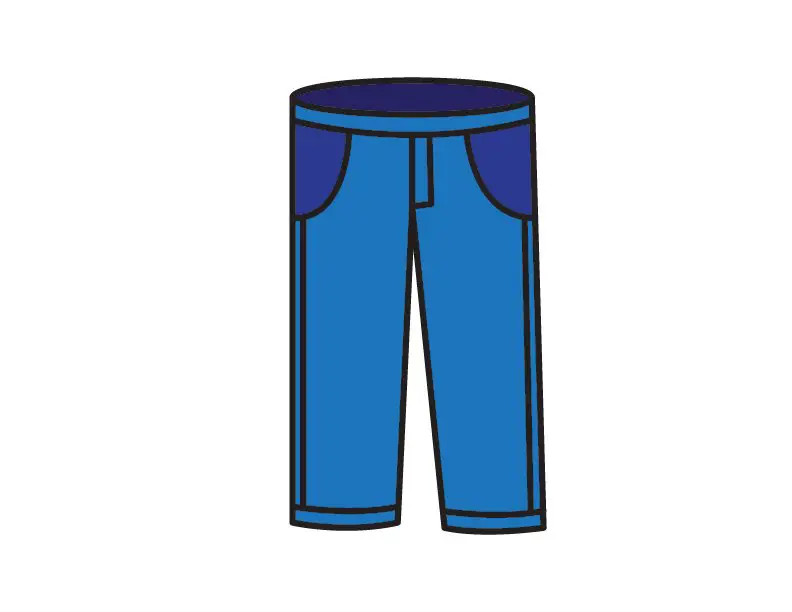 How To Draw The Classic Blue Jeans For Kids (Easy Cartoon Tutorials)