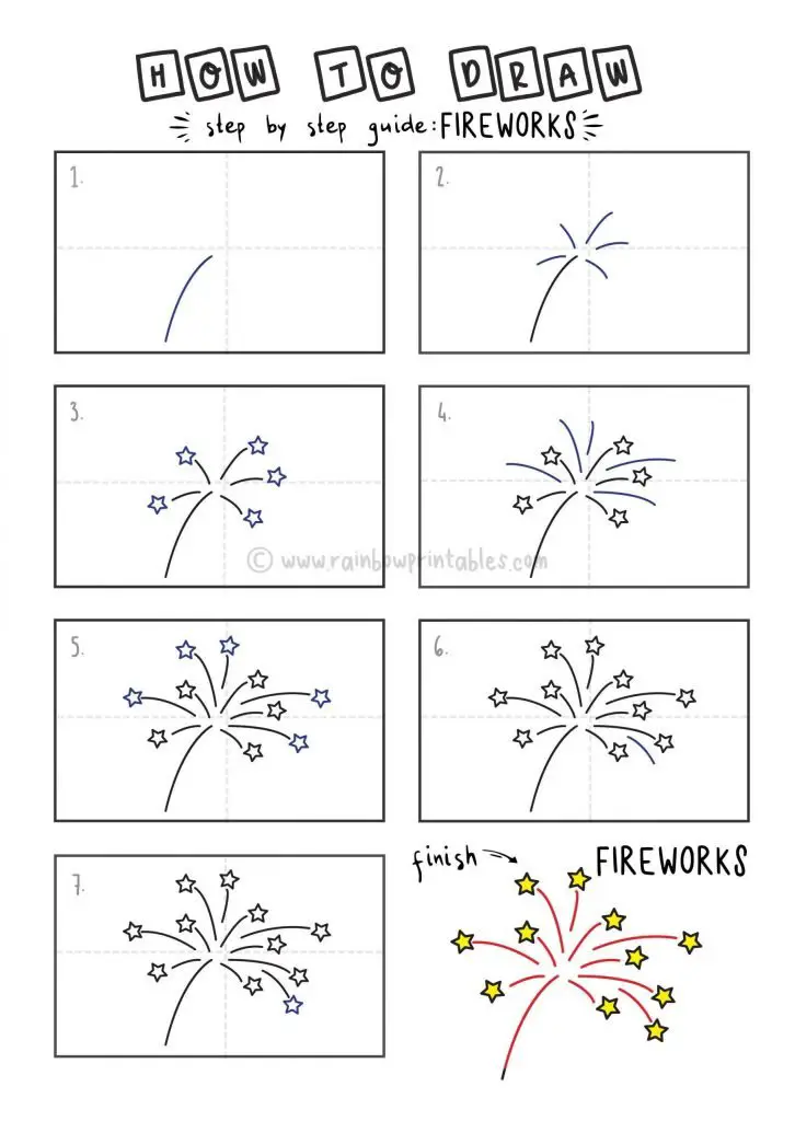 How To Draw Tutorials For Kids Fireworks YOUNG KIDS EASY DRAWINGS ART GUIDE STEP BY STEP How To Draw Tutorials For Kids Fireworks YOUNG KIDS EASY DRAWINGS ART GUIDE STEP BY STEP