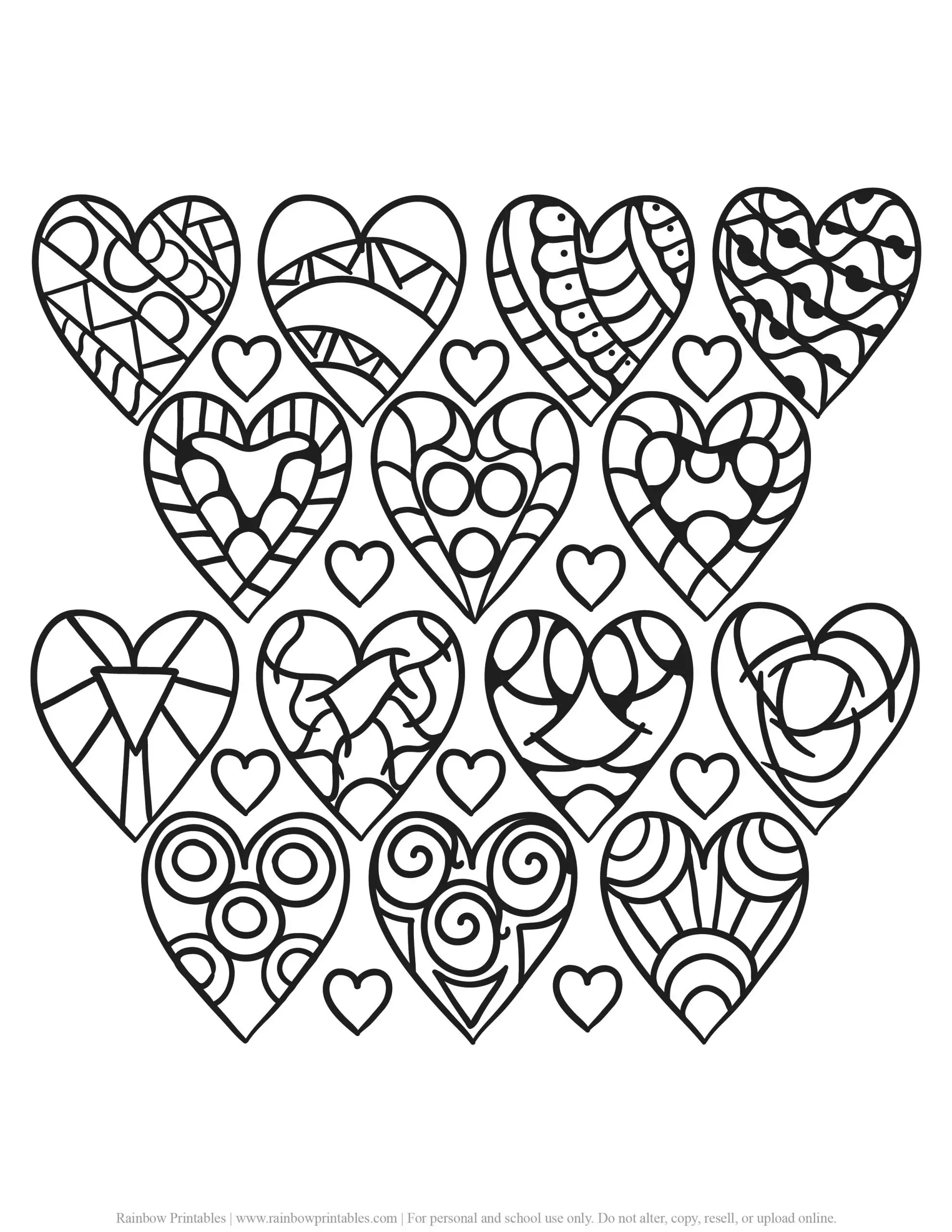 VDay Mandala & Pattern Coloring Pages for Adults