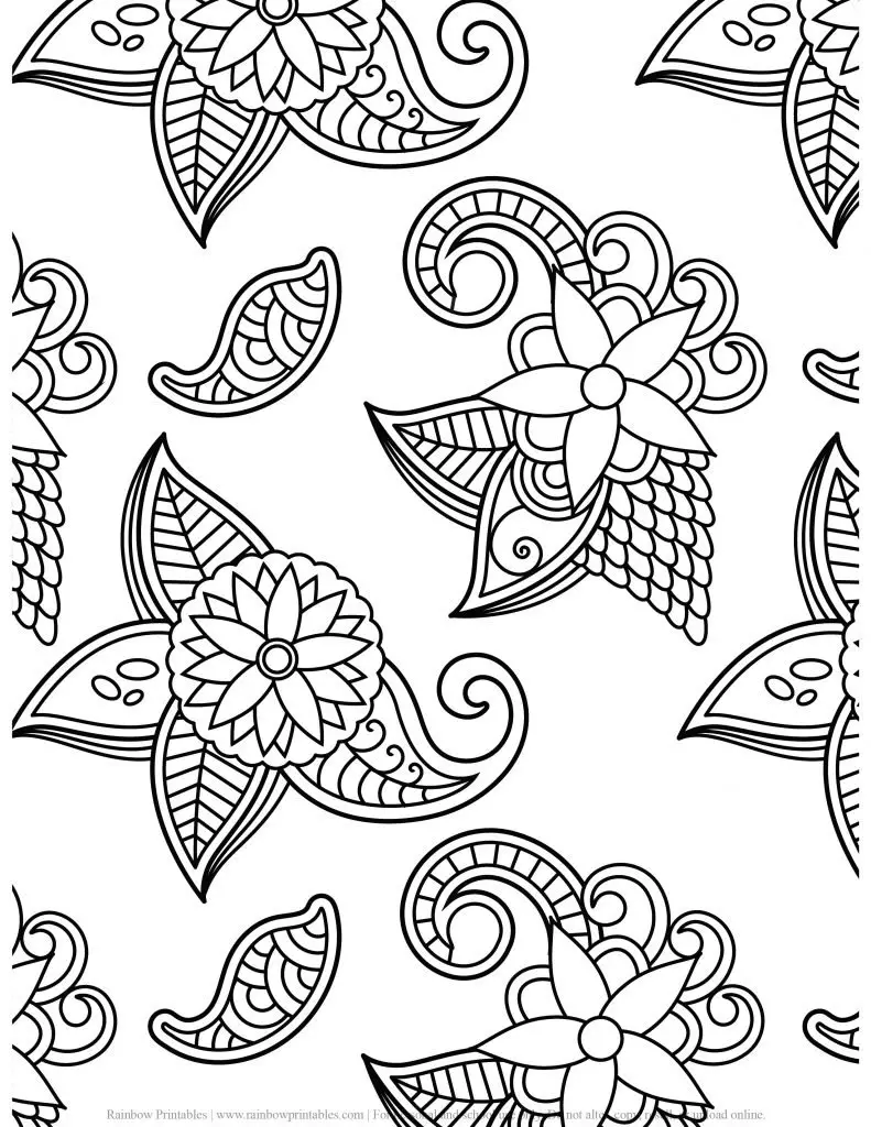 ADULT COLORING PAGES ANTI-STRESS RELIEF PRINTABLE MANDALA PATTERN GROWN UP RELAXING ACTIVITY PRINTABLE