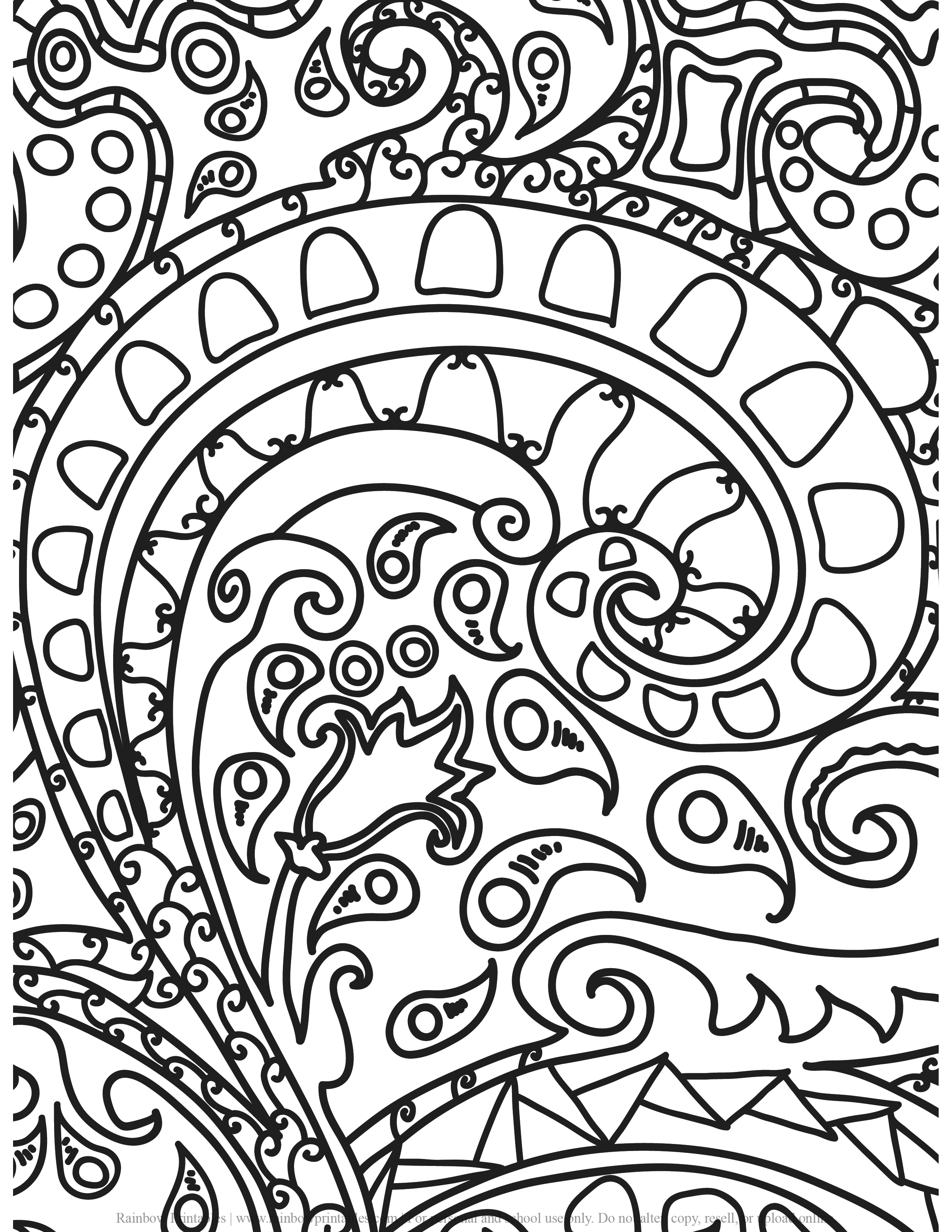 ADULT COLORING PAGES ANTI-STRESS RELIEF PRINTABLE MANDALA PATTERN GROWN UP RELAXING ACTIVITY PRINTABLE