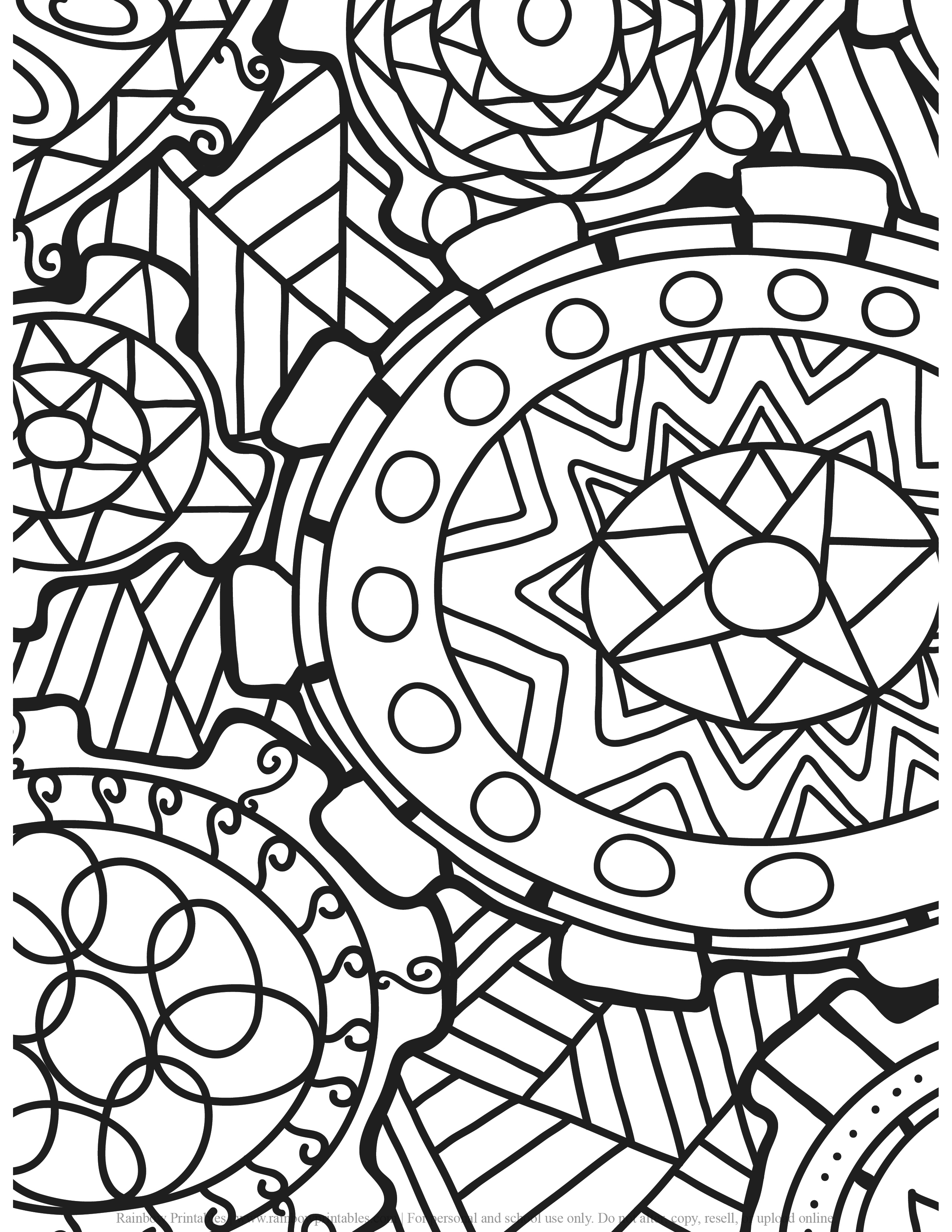 ADULT COLORING PAGES ANTI-STRESS RELIEF PRINTABLE MANDALA PATTERN GROWN UP RELAXING ACTIVITY PRINTABLE