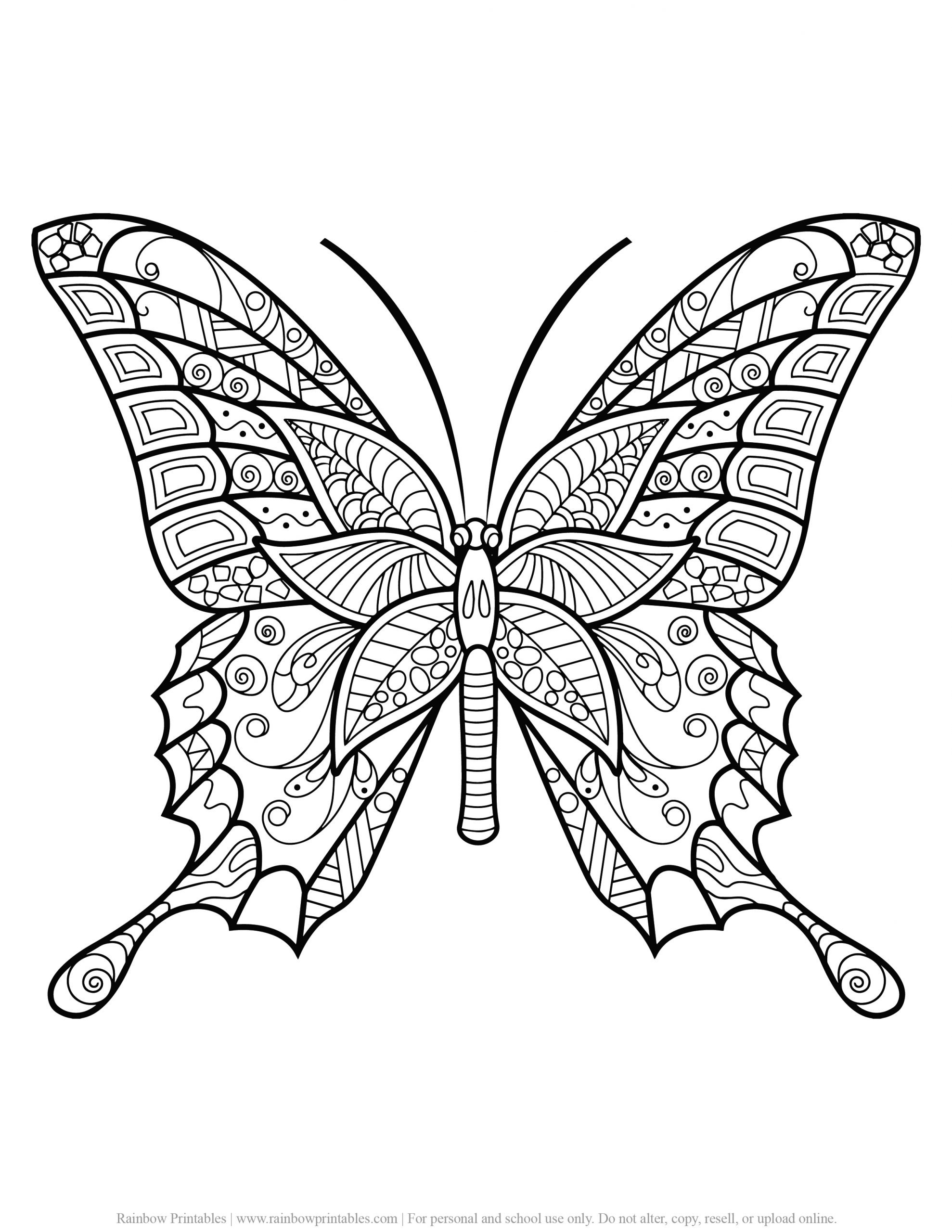 50 Butterfly Coloring Pages Free Printable Sheets Butterfly Coloring 