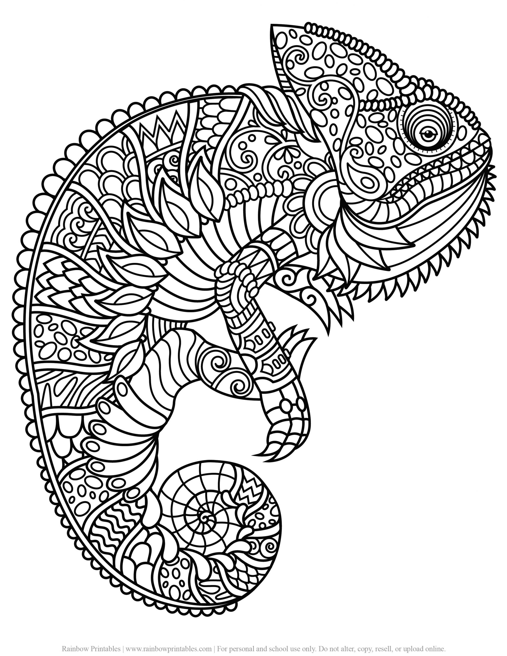 Animal Mandala Coloring Pages For Adults