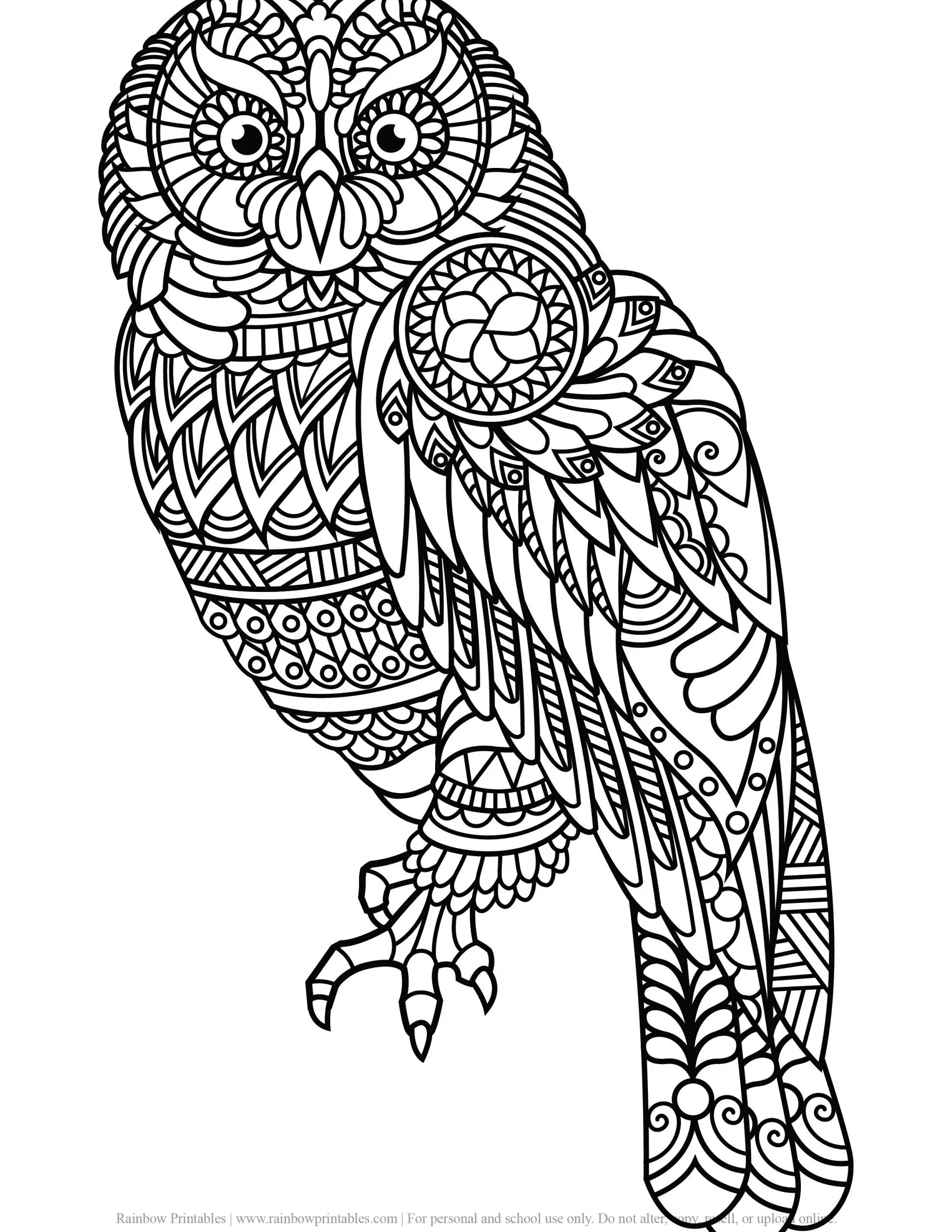 ADULT COLORING PAGES ANTI-STRESS RELIEF PRINTABLE MANDALA PATTERN GROWN UP RELAXING ACTIVITY PRINTABLE ANIMAL