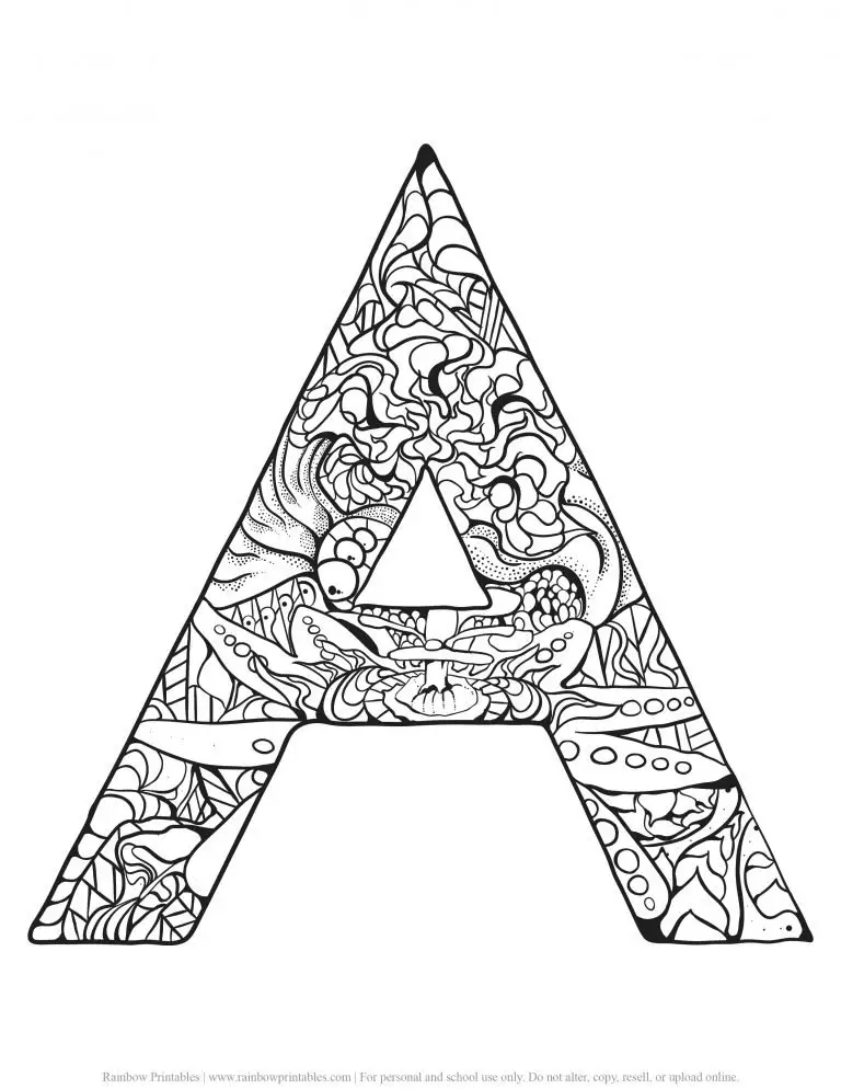ABC Alphabet Letter Mandalas • Rainbow Printables