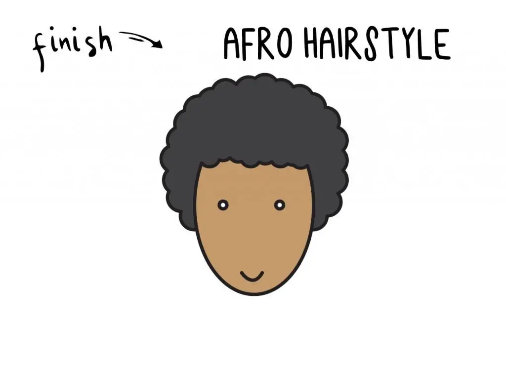 How To Draw a Cool Cartoon Afro Hairstyle (Step by Step for Kids) - Rainbow  Printables