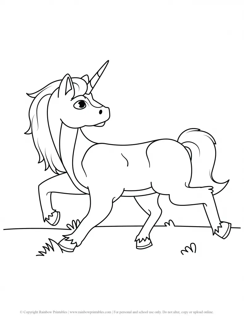 CUTE CARTOON HORSE PONY COLORING PAGES FOR CHILDREN PRINTABLE ACTIVITY