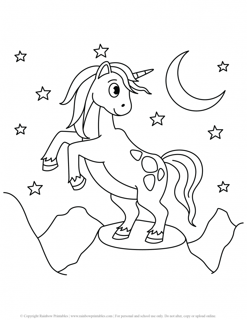 CUTE CARTOON HORSE PONY COLORING PAGES FOR CHILDREN PRINTABLE ACTIVITY