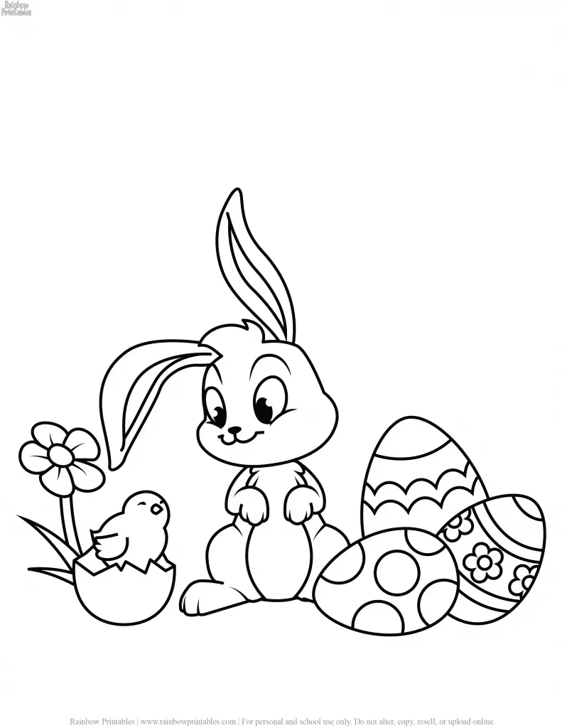 Easter Coloring Pages - Rainbow Printables