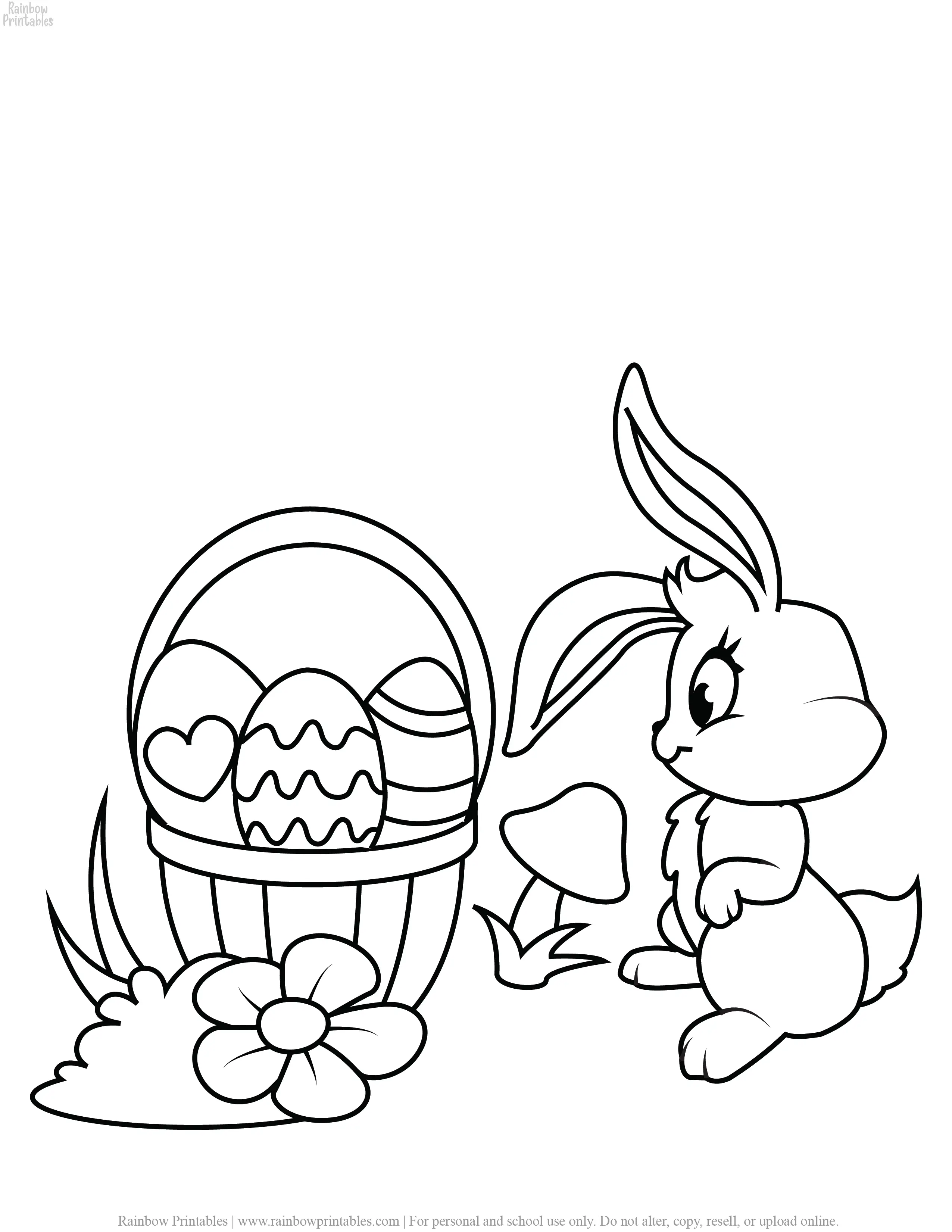Easter Coloring Pages - Rainbow Printables