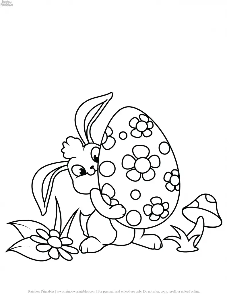 Easter Coloring Pages - Rainbow Printables