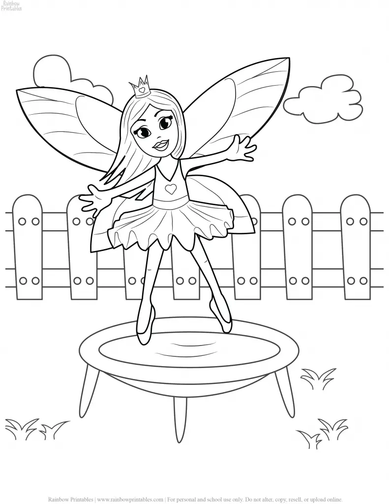 FREE BEAUTIFUL CARTOON FAIRY COLORING PAGES FOR GIRLS PRINTABLE ACTIVITY