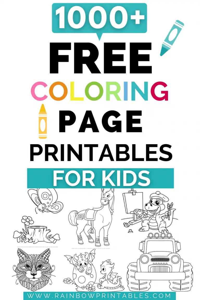 1,000+ Pages of Free Coloring Pages for Kids - Rainbow Printables