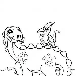 Free Dinosaur Coloring Pages - Rainbow Printables