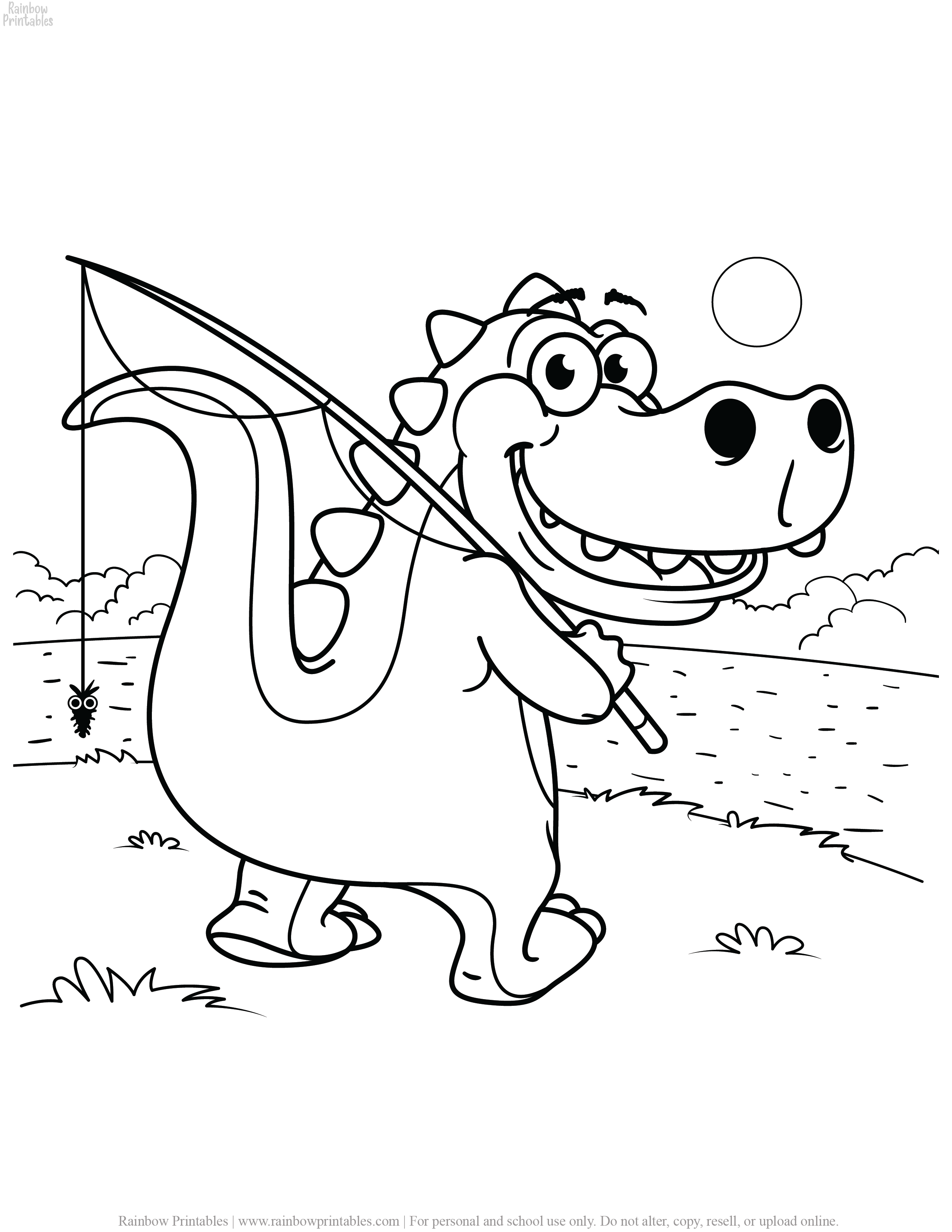 Dinosaur Coloring Pages - Rainbow Printables