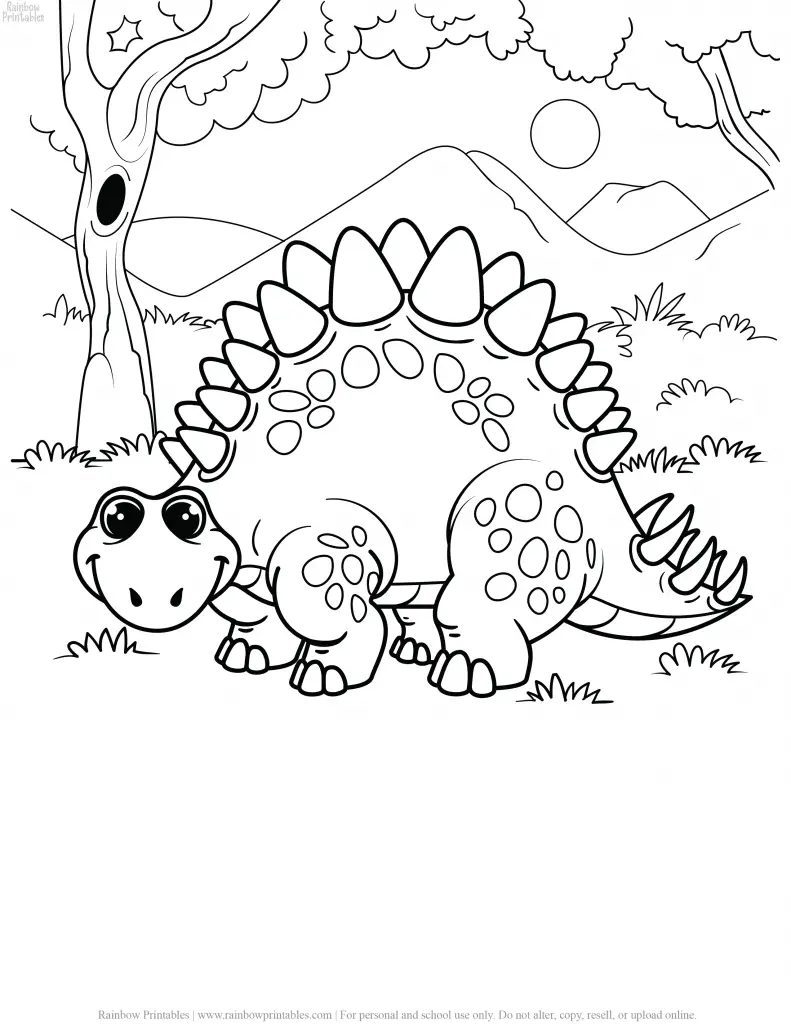 FREE DINOSAUR COLORING PAGES ACTIVITY FOR KIDS AND BOYS DINO DRAGON PRINTABLE