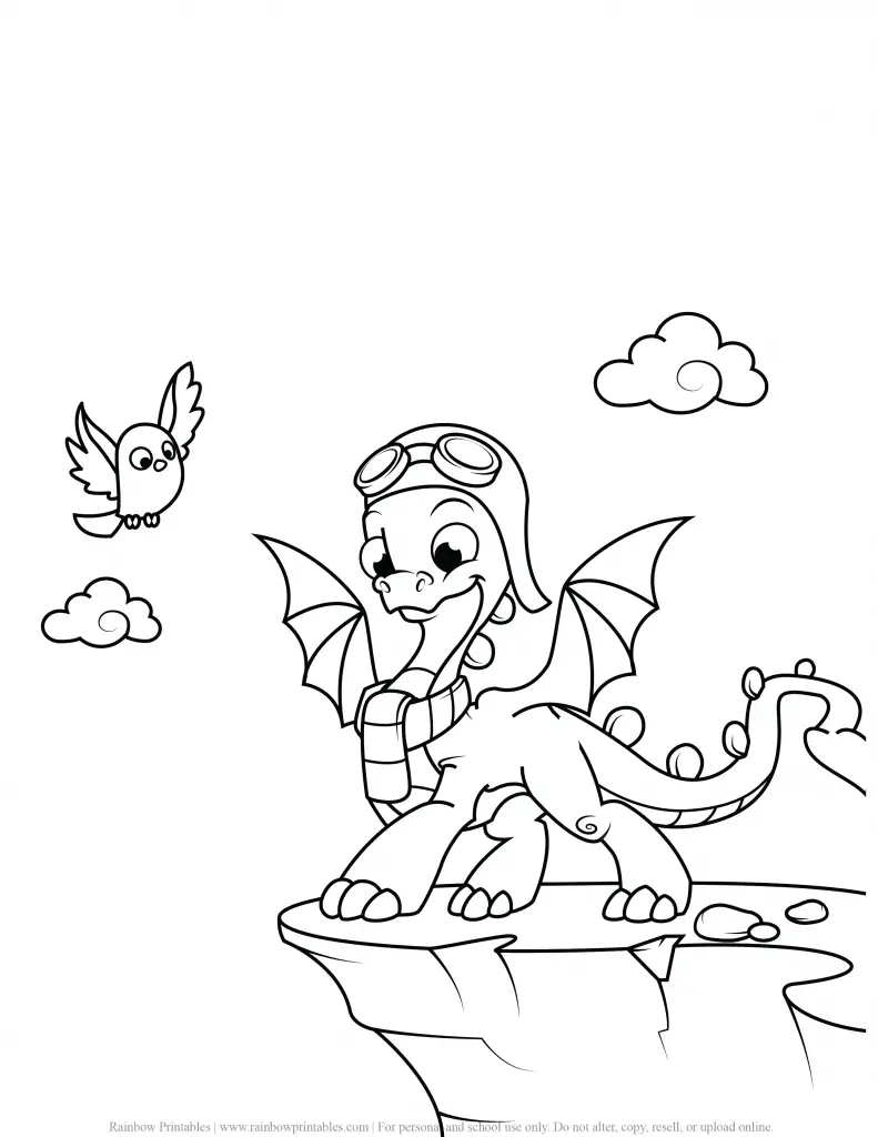 Download Dragon Coloring Pages Rainbow Printables