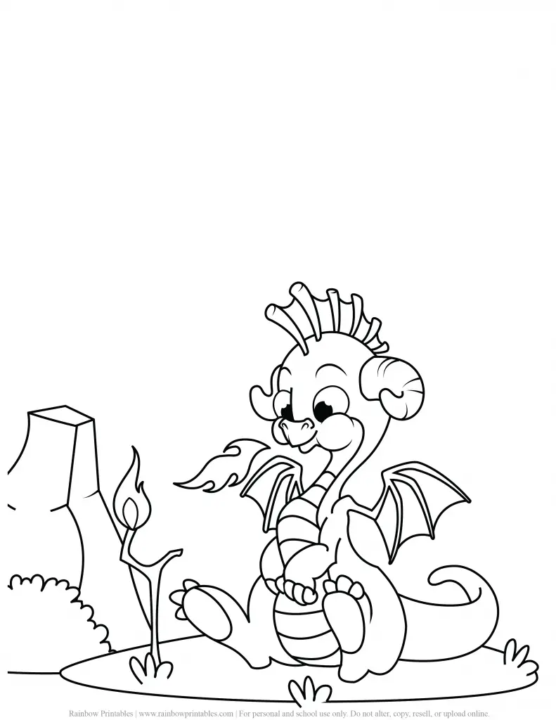 FREE DRAGON COLORING PAGES FOR BOYS KIDS PRINTABLE