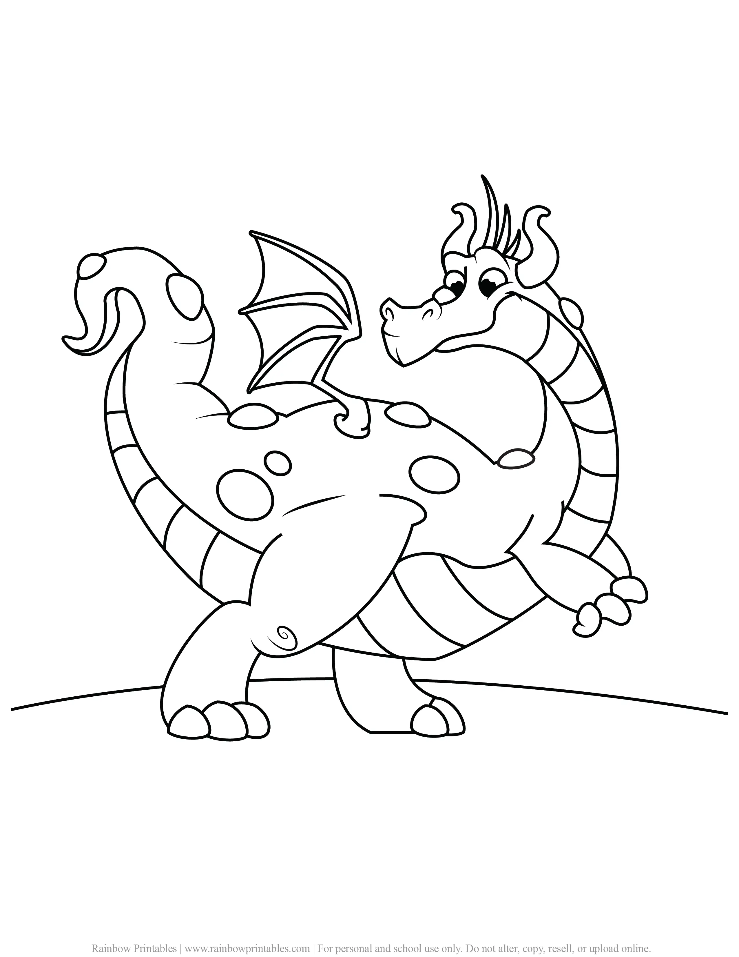 Dragon Coloring Pages - Rainbow Printables