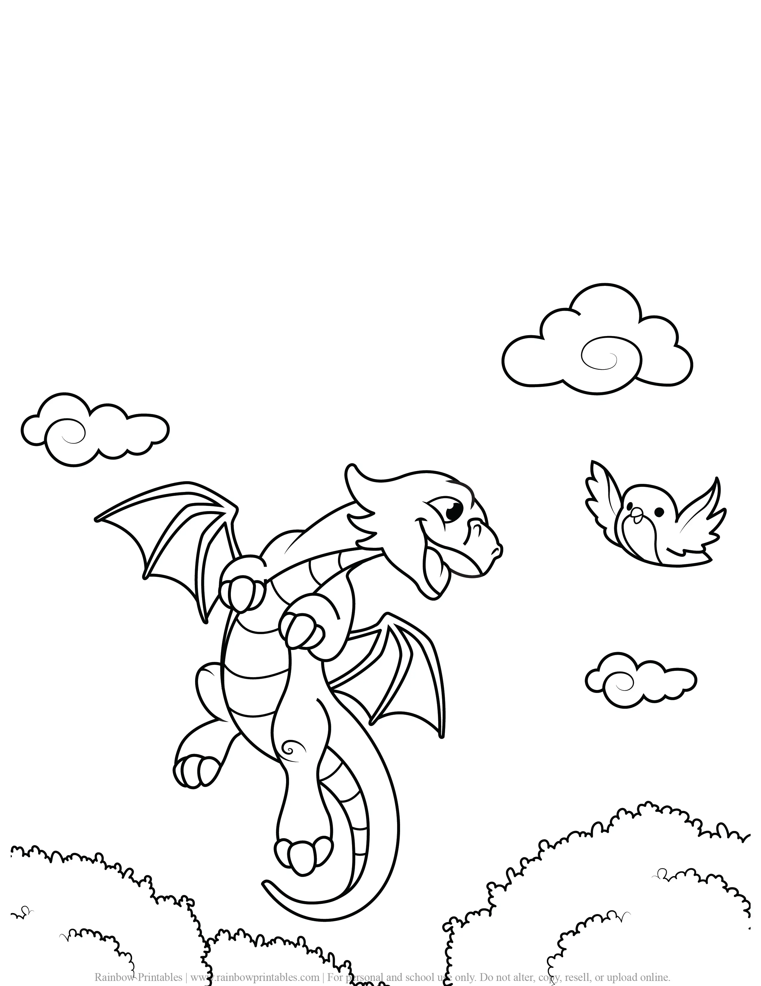 FREE DRAGON COLORING PAGES FOR BOYS KIDS PRINTABLE