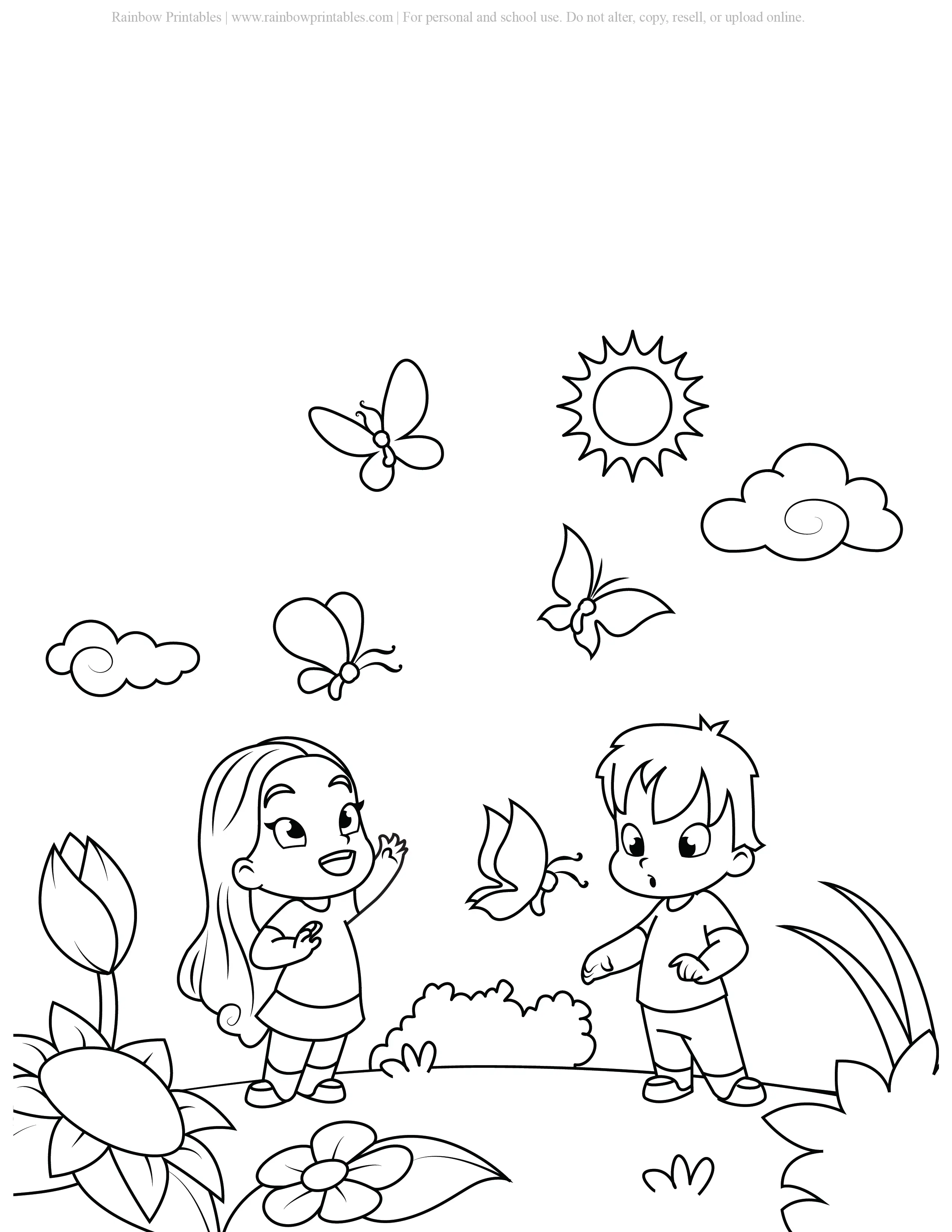 FREE SPRING TIME SEASON COLORING PAGES NATURE BEAUTIFUL PRINTABLE SHEETS FOR KIDS ART ACTIVITY