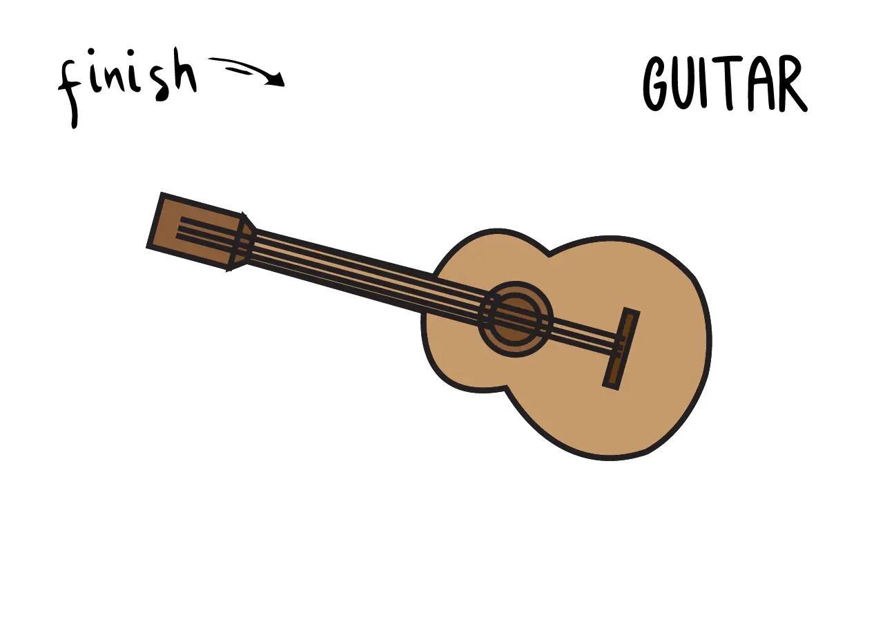 Learn How To Draw a Guitar – Easy Step By Step Guide