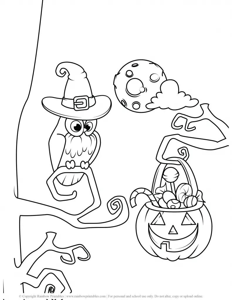 HOLIDAY HALLOWEEN MONSTER TRICK OR TREAT PUMPKIN COLORING PAGES FOR KIDS