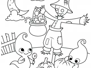 Cute Halloween Coloring Pages