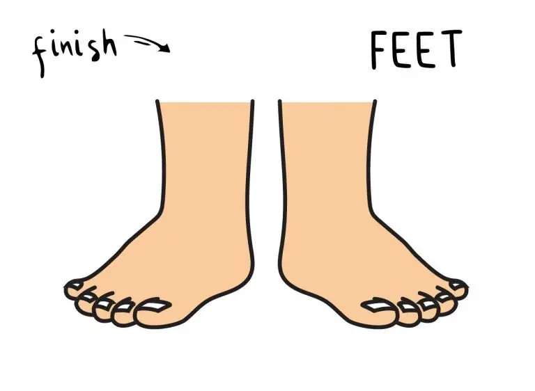 How To Draw a Pair of Cartoon Style Feet for Kids Rainbow Printables