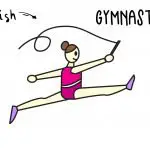 How To Draw a Cartoon Gymnast for Little Kids (Super Easy!)