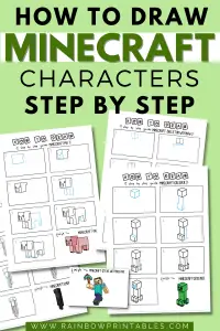 How To Draw Popular Minecraft Characters: Easy Step By Step For Kids ...