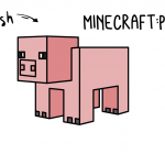 How To Draw a Minecraft Pig - Simple Easy Line Drawing Guide