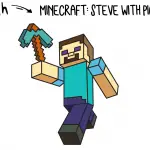 Drawing Minecraft's Steve With His Axe - Step By Step for Kids