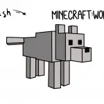 How To Draw an Easy Minecraft Wolf Animal For Kids