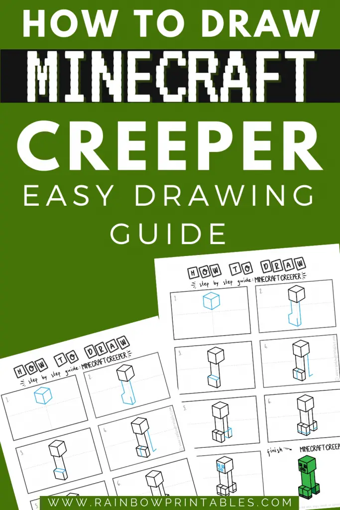 How To Draw Tutorial Step by Step Easy MINECRAFT CREEPER MOB CHARACTERS for Kids, art tutorial, boredom buster - How To Draw Minecraft Characters Step By Step Easy Simple Guide Creeper Steve Enderman Skeleton Wolf Sword Zombie Minecraft mobs, builds, ideas, enderman, decor, tips, art, how to draw minecraft, fan art, funny, icon, projects, aesthetic, when bored, tricks and tips, gifts for kids who love minecraft, characters, crafts