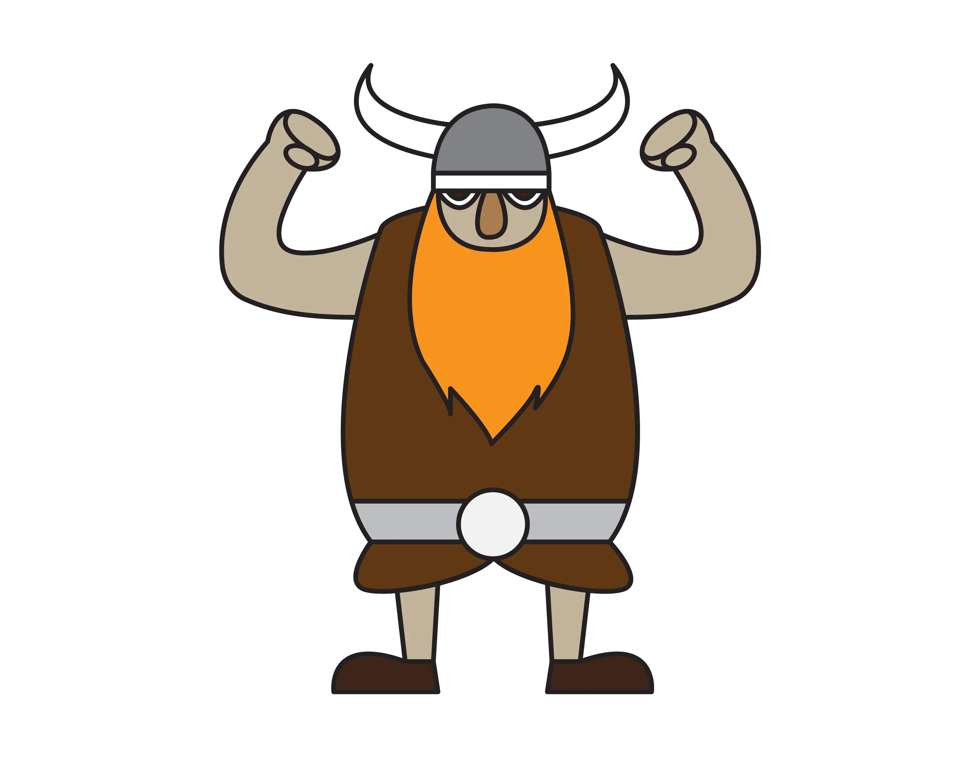 How To Draw a Funny Cartoon Viking Warrior for Young Kids Rainbow