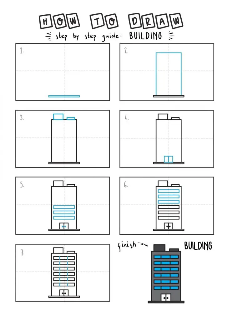 How to draw a cartoon building step by step for children EAsy simple tutorial How to draw a cartoon building step by step for children EAsy simple tutorial