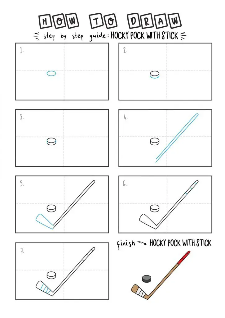 How to draw hocky pock with stick step by step for children EAsy simple tutorial How to draw hocky pock with stick step by step for children EAsy simple tutorial