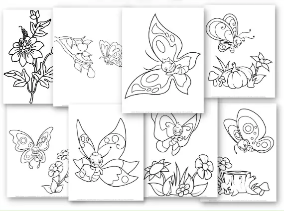 23 Beautiful Butterfly Coloring Pages for Free (Easy Printables for Children)