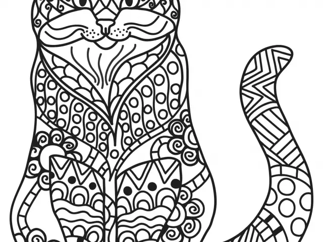 34 Free Mosaic Kitty Cat Coloring Pages For Kids & Adults (Anti-Stress Art Activity) • Rainbow ...