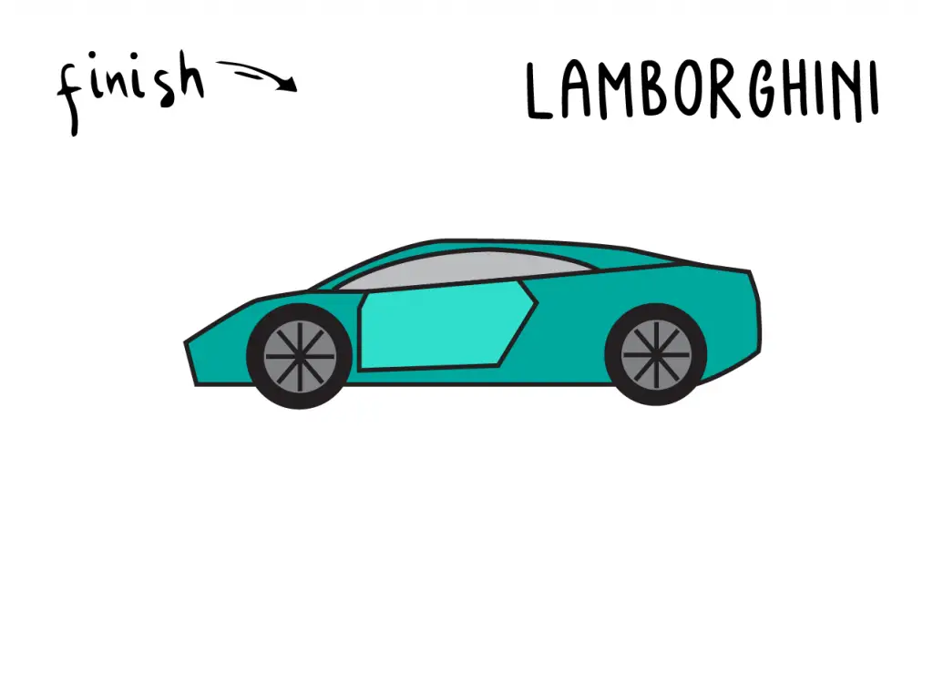 My drawing of Lamborghini Car drawing is made with colored pastel pencils  and a white gel pen Please rate my work   rdrawing