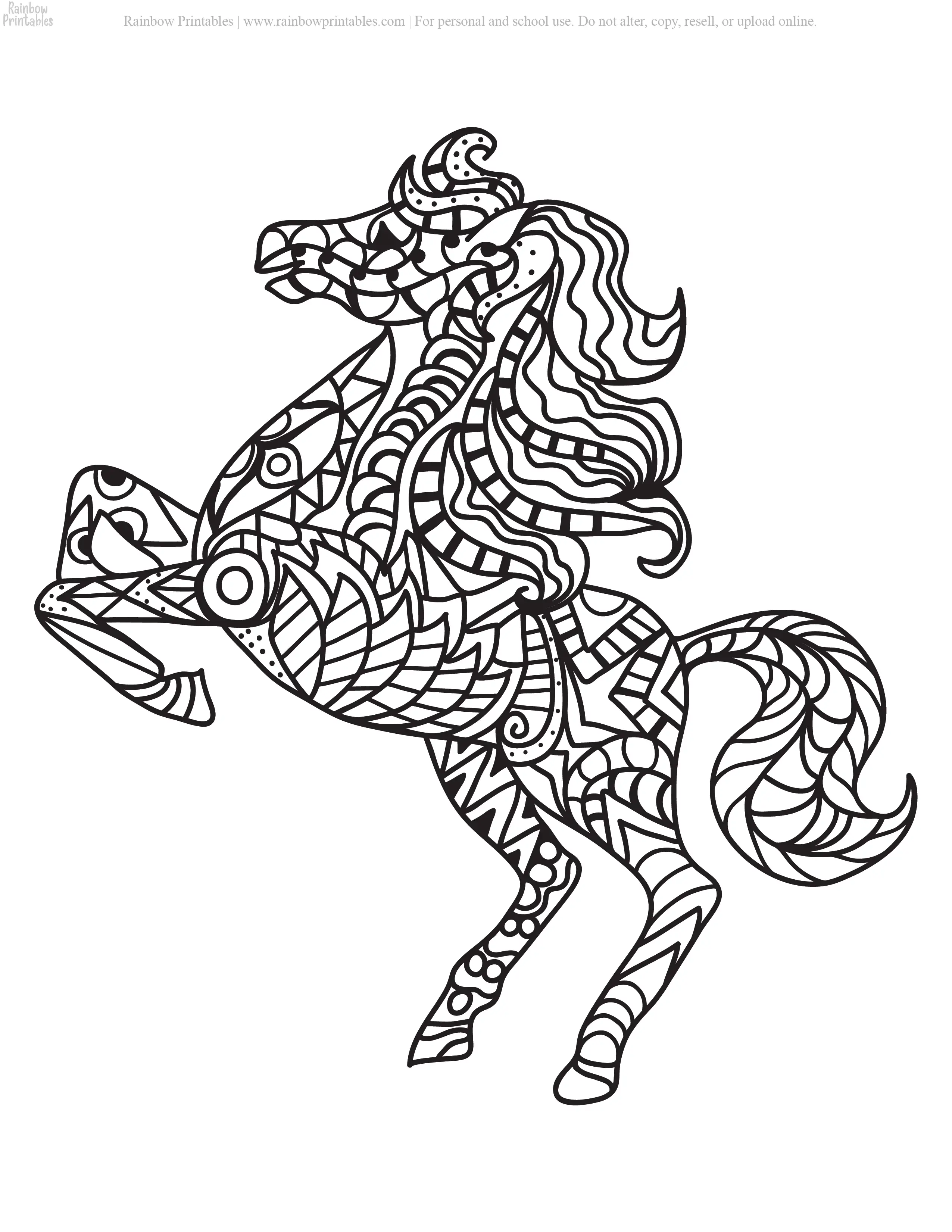 MOASIC MANDALA SEA HORSE FANTASY COLORING PAGES FOR ADULTS GROWN UP PRINTABLE ACTIVITY