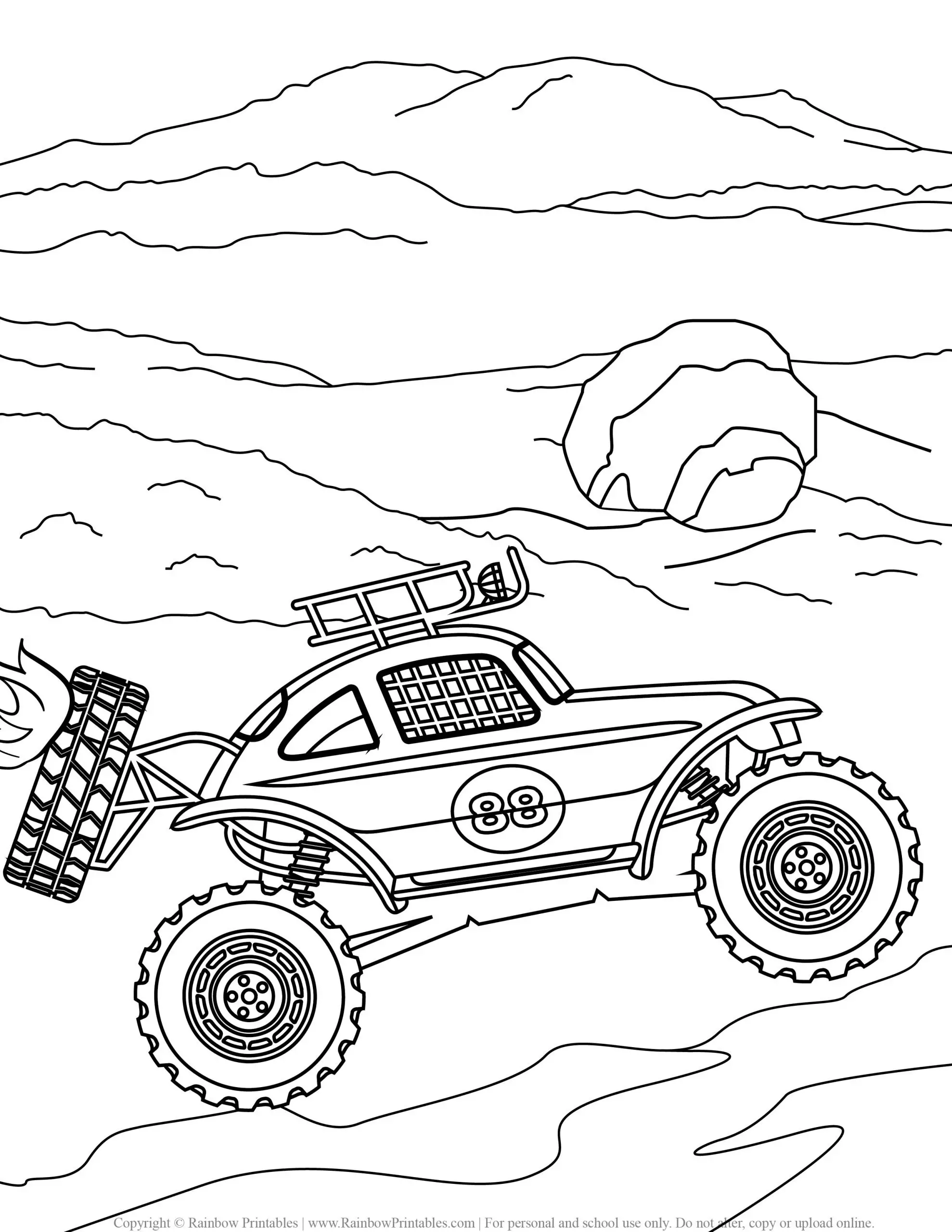 Monster Truck Coloring Pages for Free