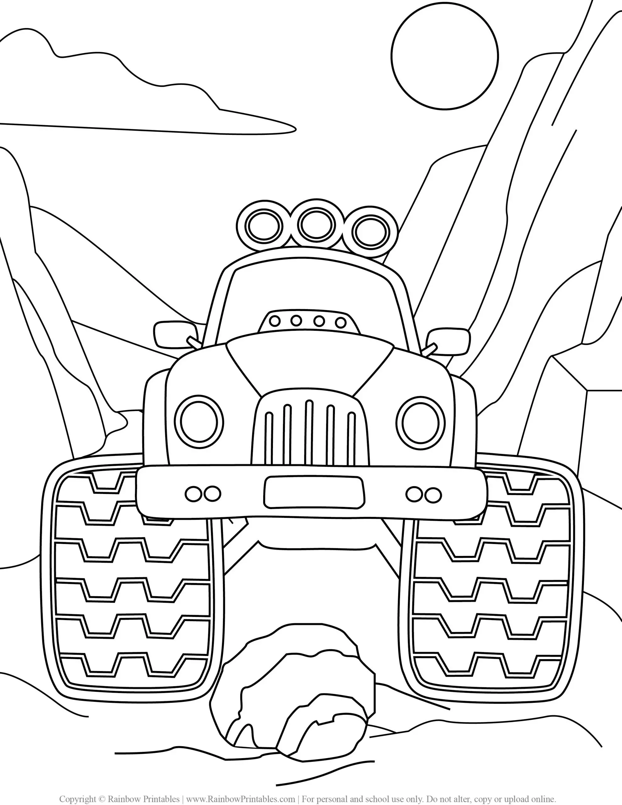 Monster Truck coloring pages, hot wheels, grave digger, jam, games drawing, monster truck party madness, coloring pages for boys, logo, USA America illustratio