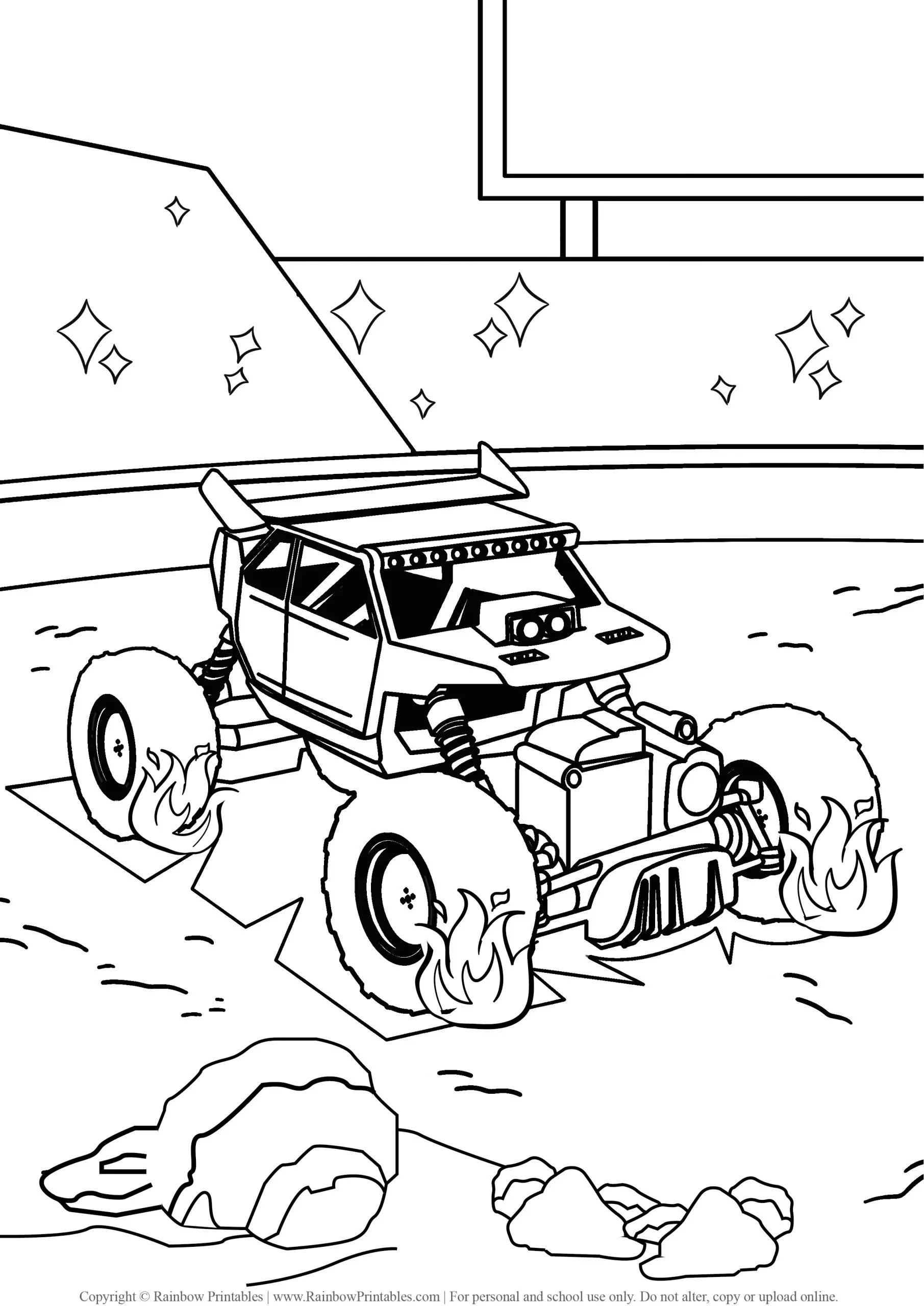 Monster Truck coloring pages, hot wheels, grave digger, jam, games drawing, monster truck party madness, coloring pages for boys, logo, USA America illustration