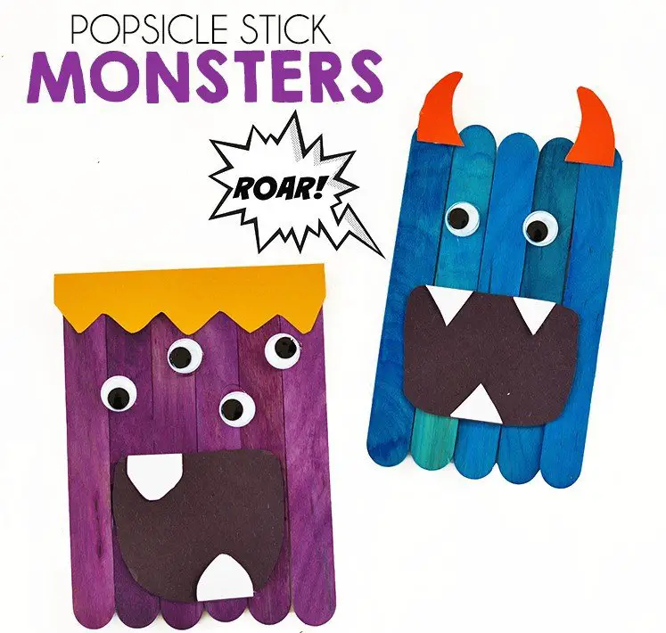 monsters made with popsicle sticks