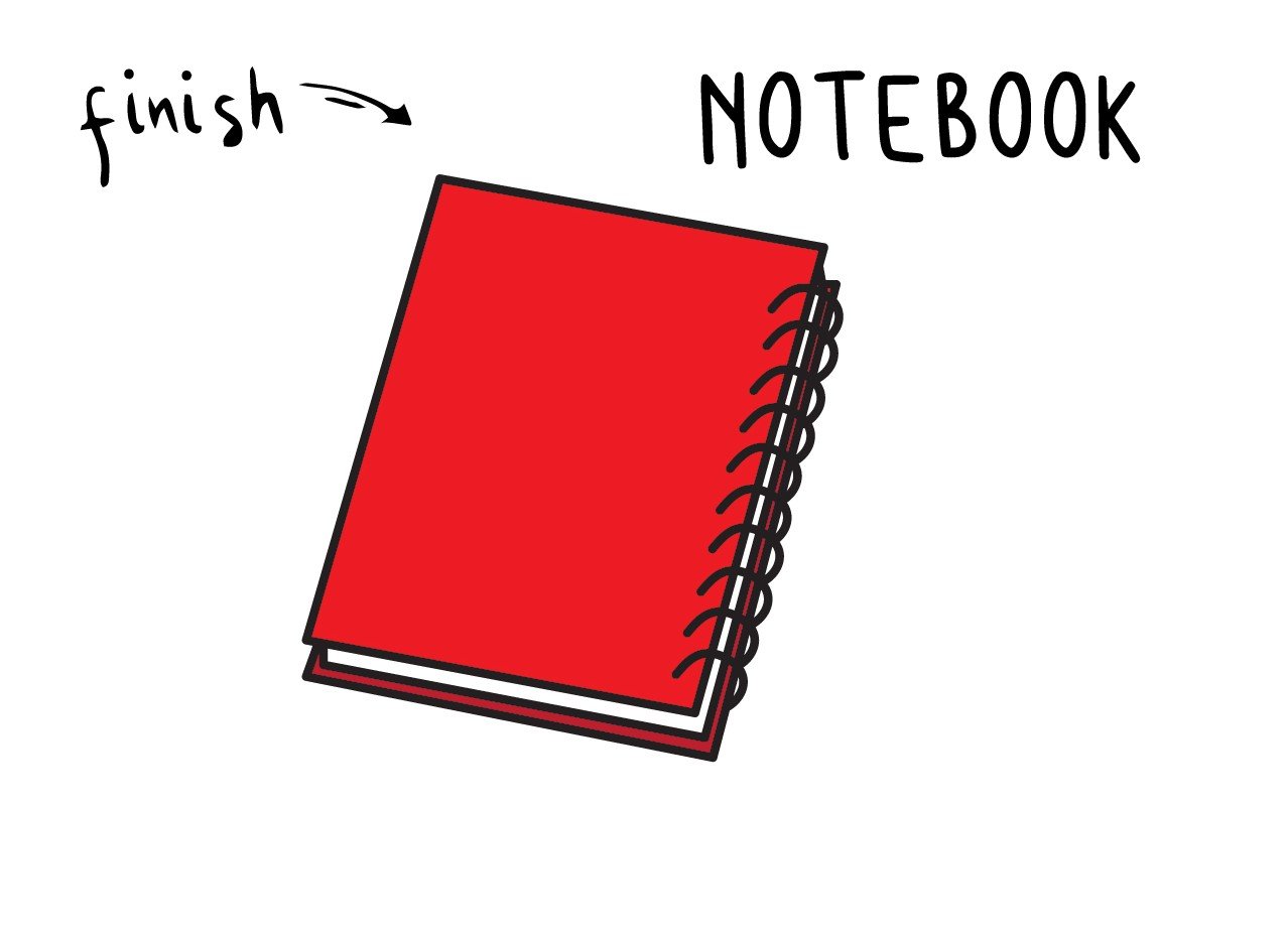 HOW TO DRAW A NOTEBOOK EASY STEP BY STEP 